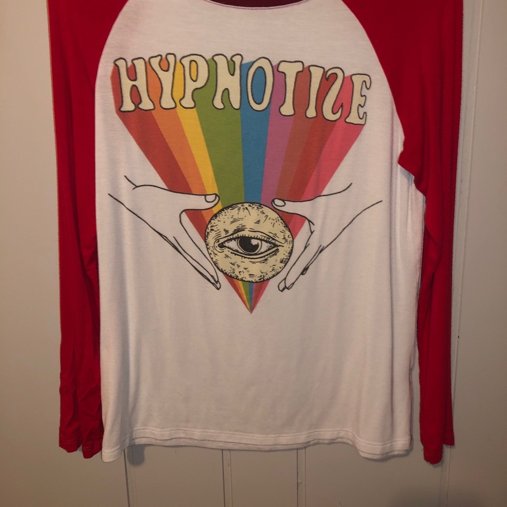 Hypnotized rainbow Earthbound baseball tee